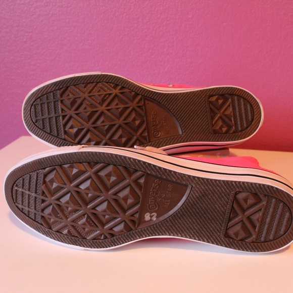 NWOT Converse Neon Pink High Tops, size 12 - Picture 5 of 6